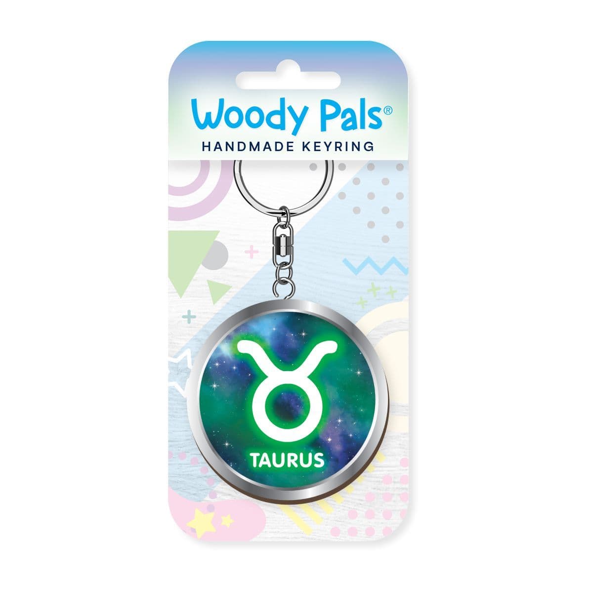 Woody Pals Handmade Wooden Keyring - Taurus
