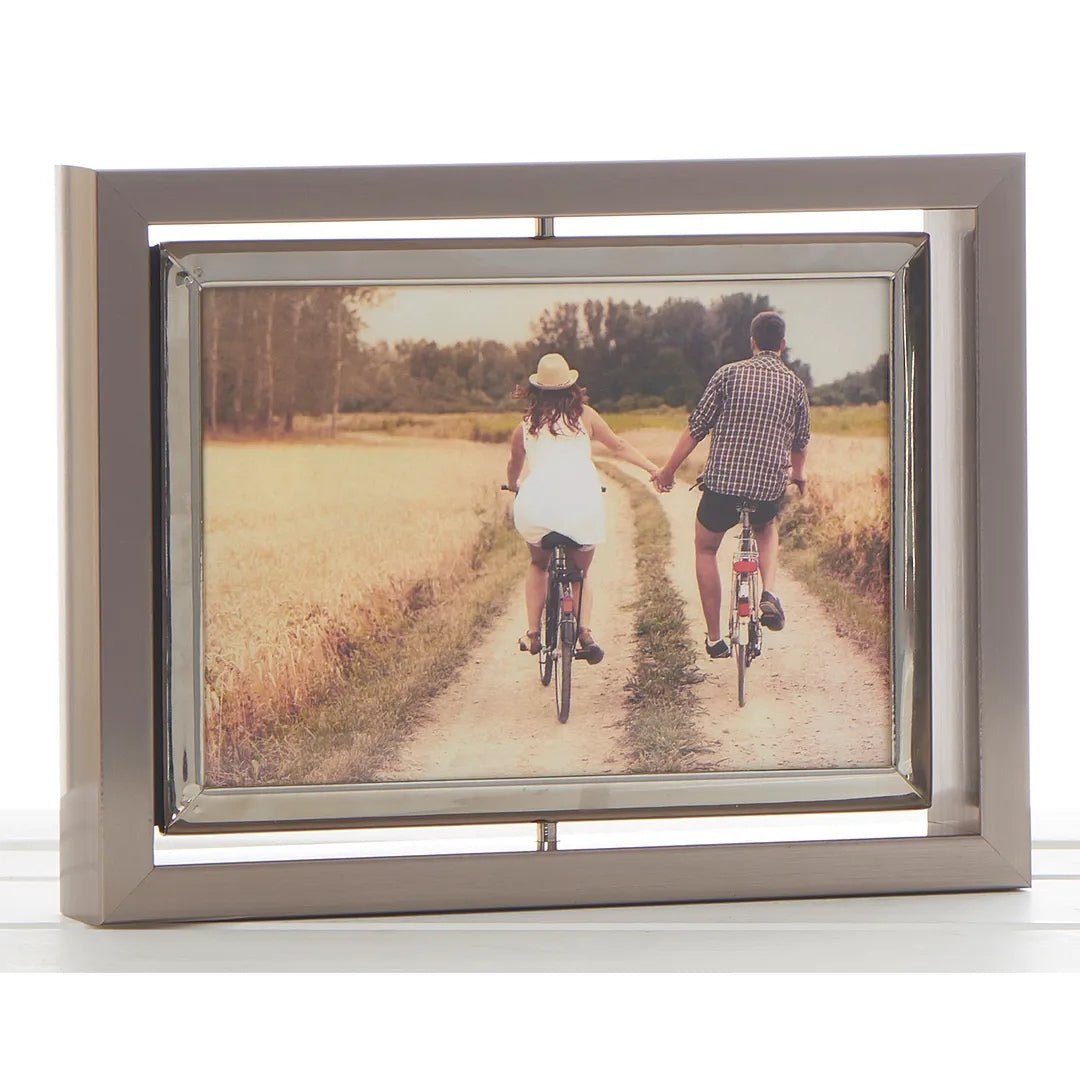 Shudehill Dark Silver Spin Photo Frame - 13 x 18cm (5" x 7")