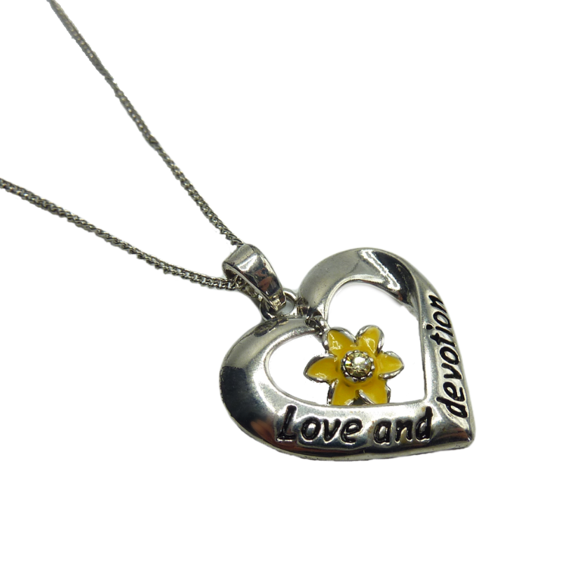 Equilibrium Radiant Daffodil Heart Necklace