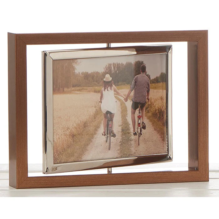 Shudehill Copper Silver Spin Photo Frame - 10 x 15cm (4" x 6")