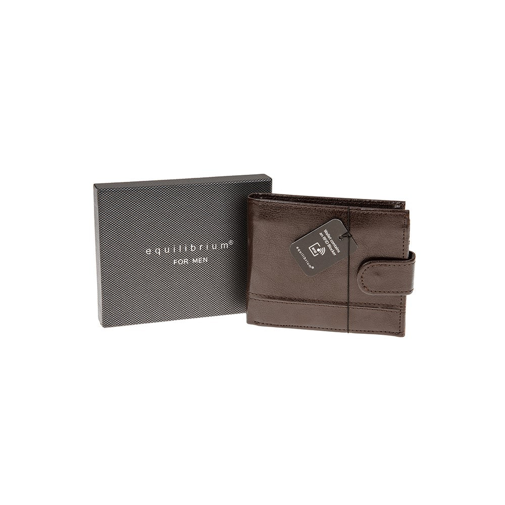 Equilibrium Men's Wallet - RFID Blocker - Brown