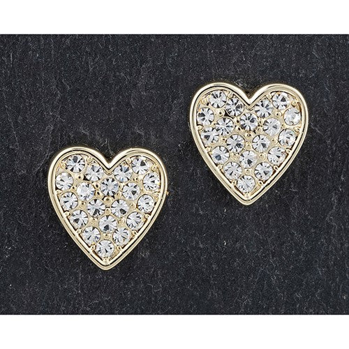 Heart Shaped Gold Plated Earrings