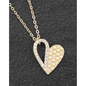 Sparkle Heart Gold Plated Necklace