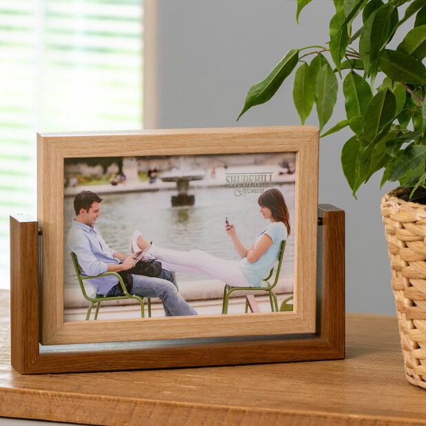 Shudehill Two Tone Wood Rotating Landscape Photo Frame 13 x 18cm