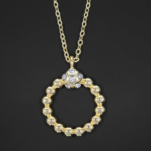 Equilibrium Gold Plated Bubbles Bubble Circle Necklace