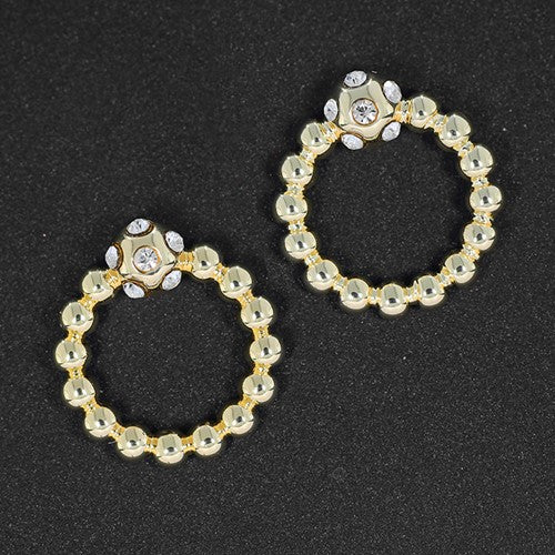 Equilibrium Gold Plated Bubbles Bubble Circle Earrings