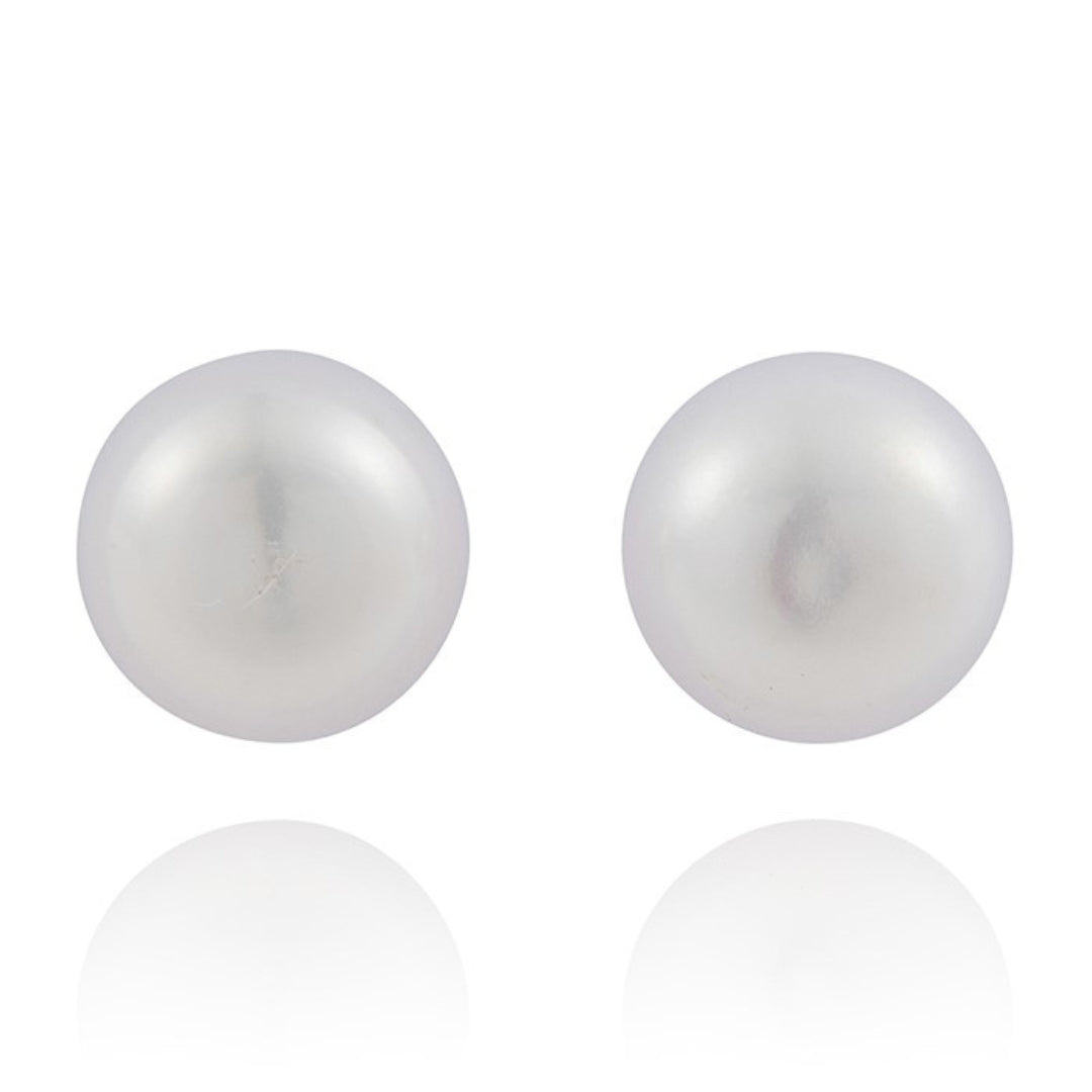Equilibrium Silver Plated Earrings - Freshwater - Pearl Studs