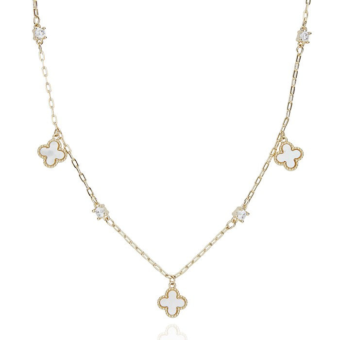 Equilibrium Gold Plated Necklace - Clover