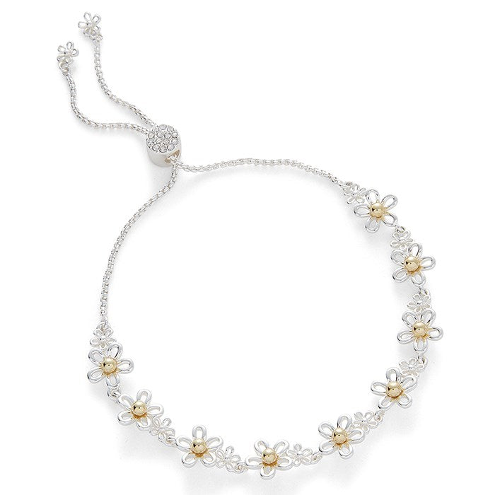 Equilibrium 2 Tone Bracelet - Filigree Daisies