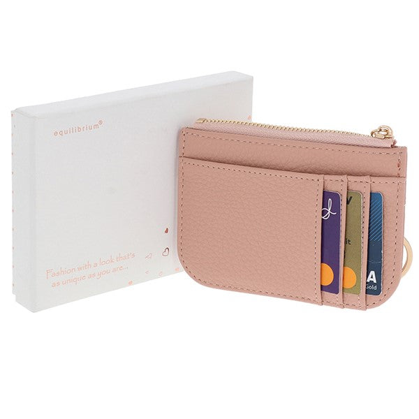 Equilibrium Ladies Credit Card & Coin Wallet Keyring - Pink