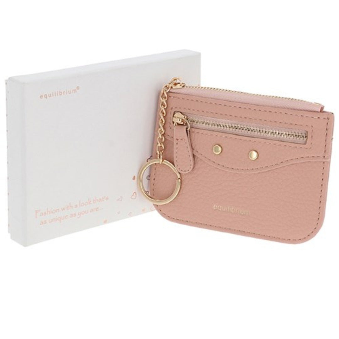 Equilibrium Ladies Credit Card & Coin Wallet Keyring - Pink
