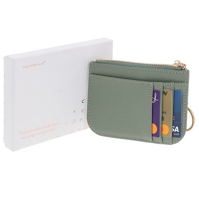 Equilibrium Ladies Credit Card & Coin Wallet Keyring - Grey