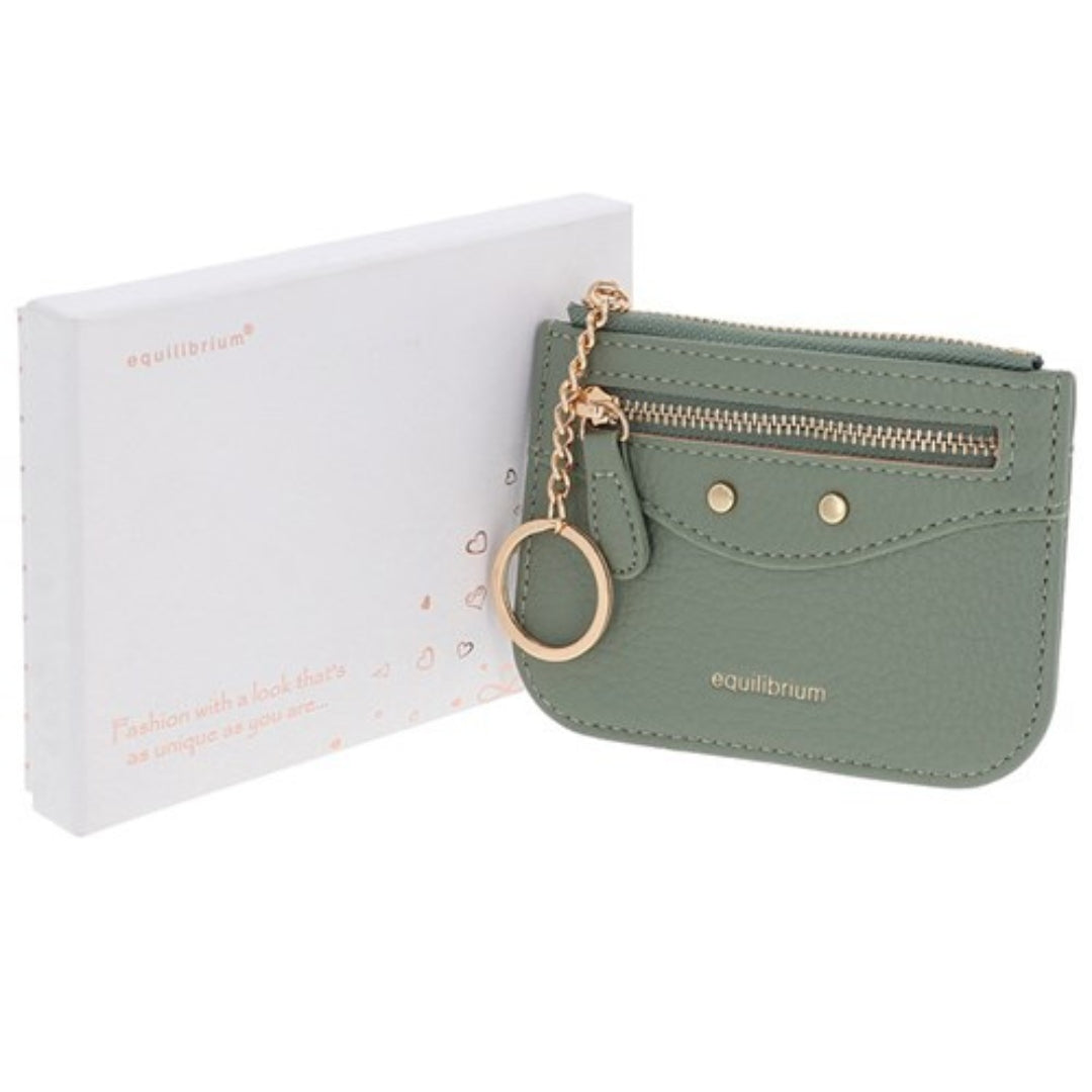 Equilibrium Ladies Credit Card & Coin Wallet Keyring - Grey