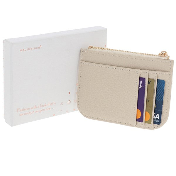 Equilibrium Ladies Credit Card & Coin Wallet Keyring - Cream