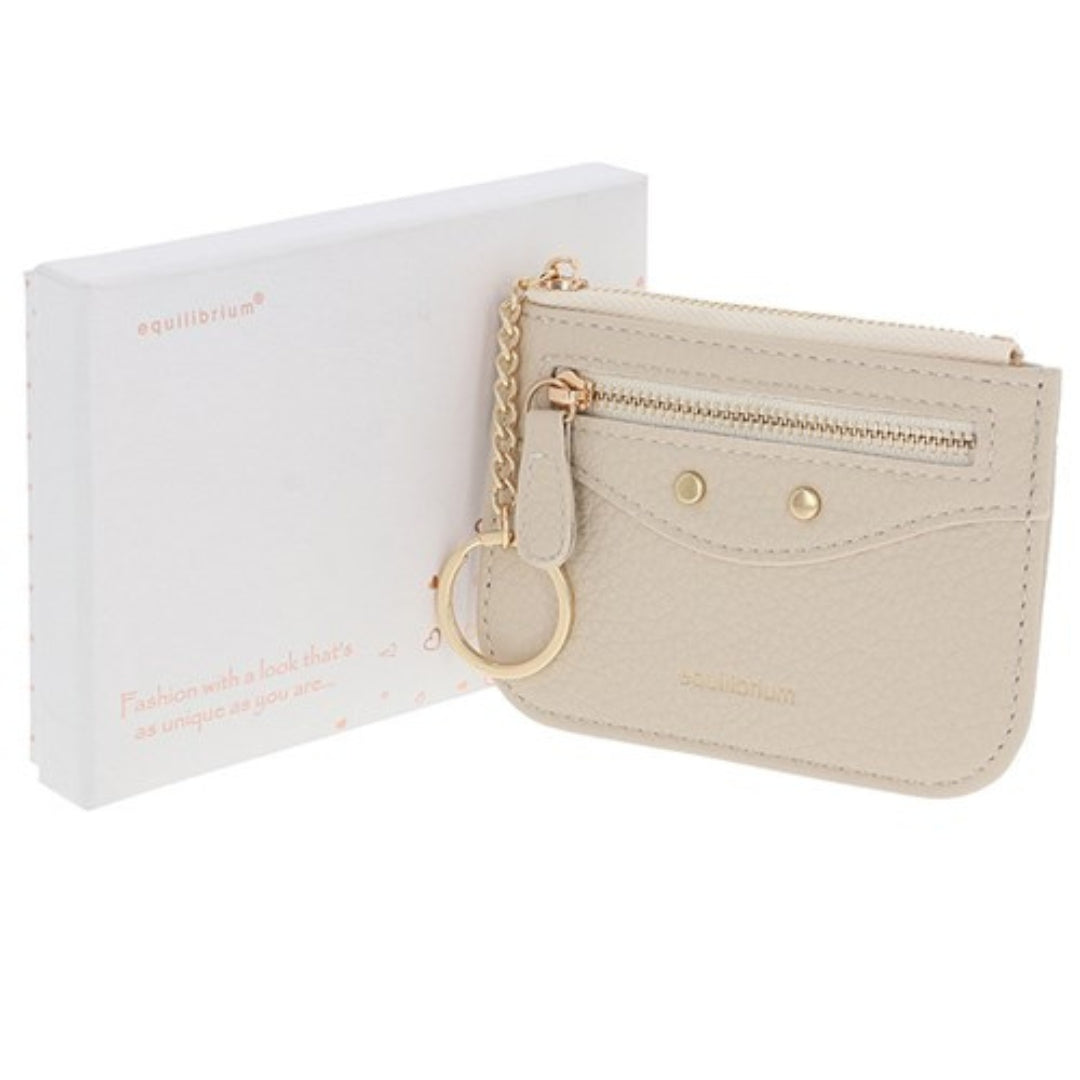 Equilibrium Ladies Credit Card & Coin Wallet Keyring - Cream