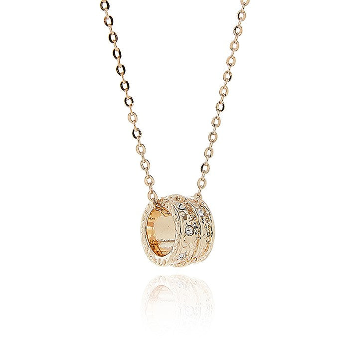 Equilibrium Gold Plated Molton Metal 3 Lines Necklace