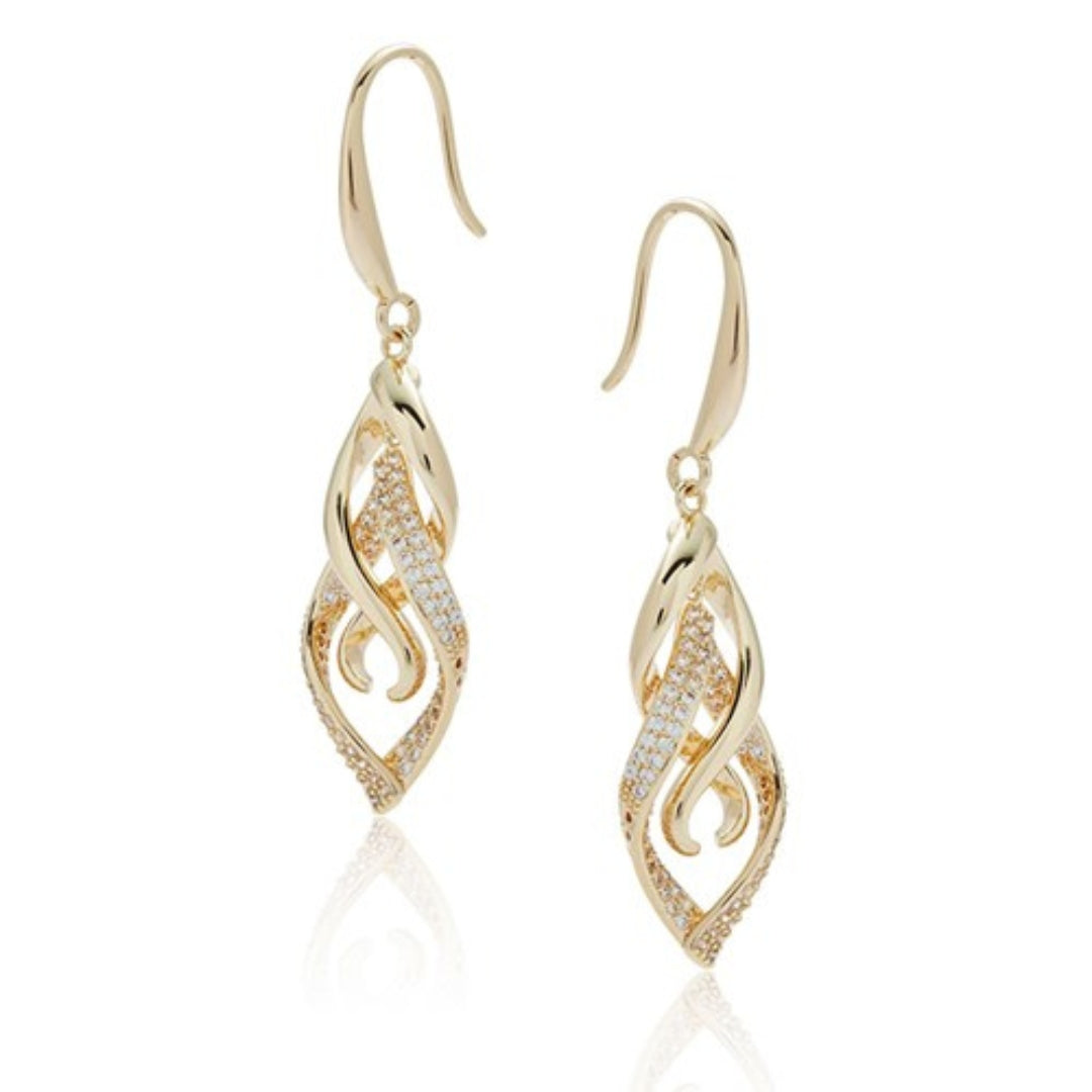 Equilibrium Gold Plated Earrings - Twisted Bliss - Modern Twist