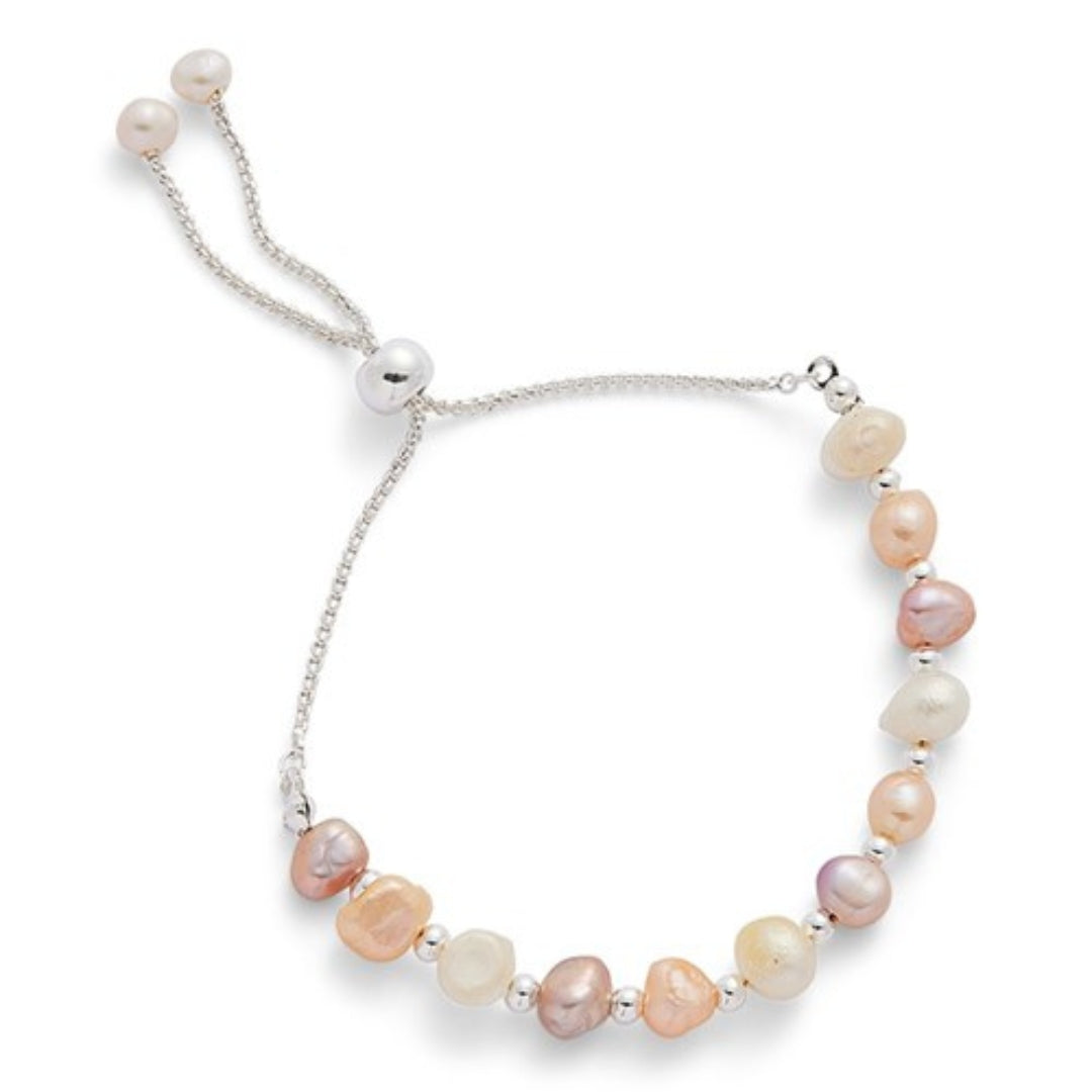 Equilibrium 3 Tone Bracelet - Freshwater Pearl