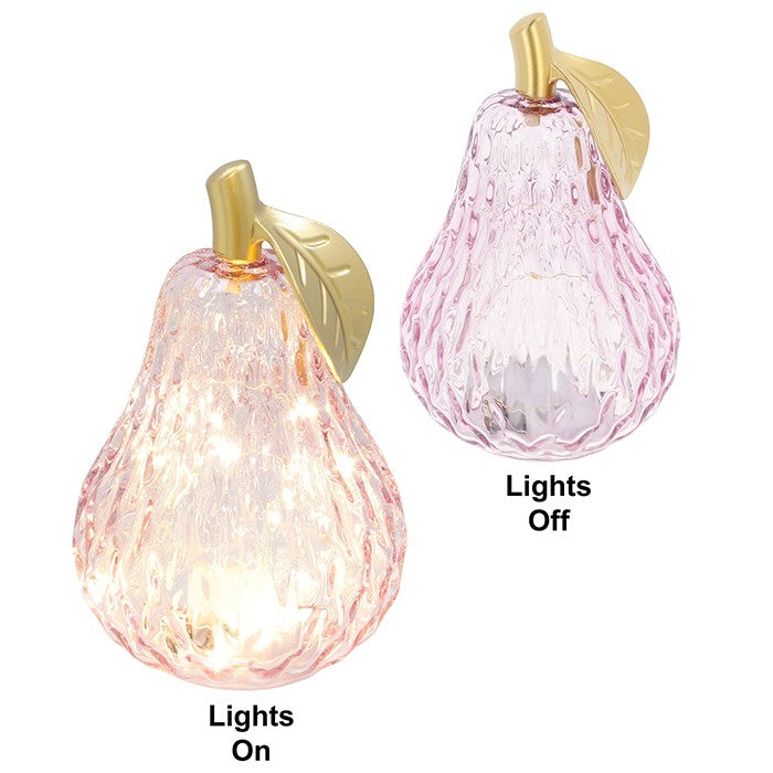 Shudehill Diamond Cut Fruit LED Light-Up 17.5cm - Lilac Pear
