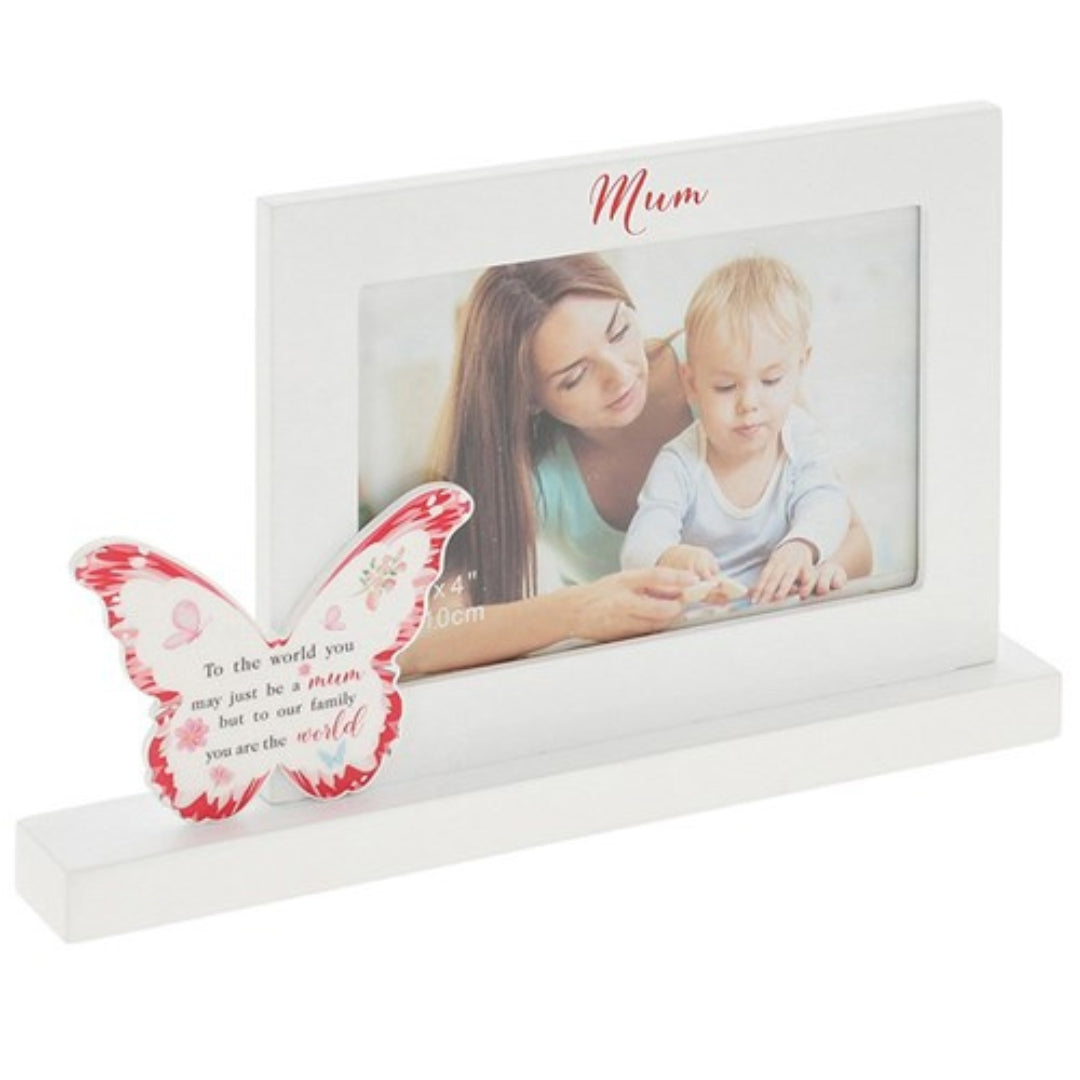 Shudehill Photo Frame - Butterfly Kisses - 10 x 15cm - Mum