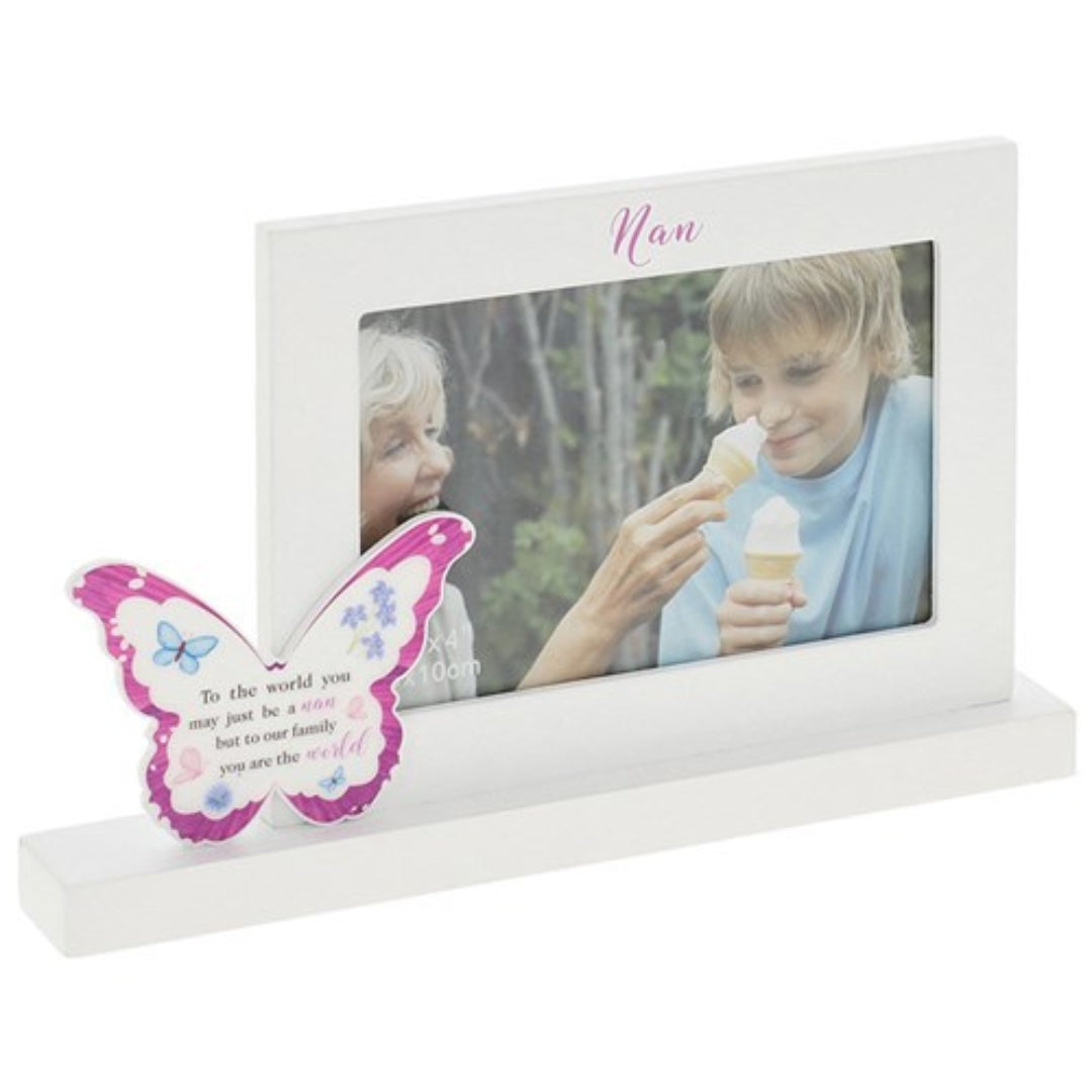 Shudehill Photo Frame - Butterfly Kisses - 10 x 15cm - Nan