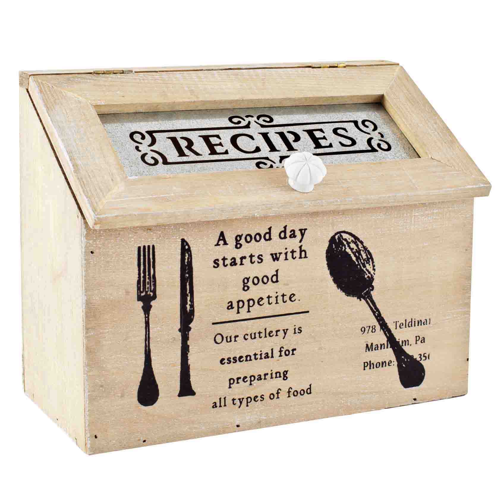 Vintage Style Recipe Storage Box