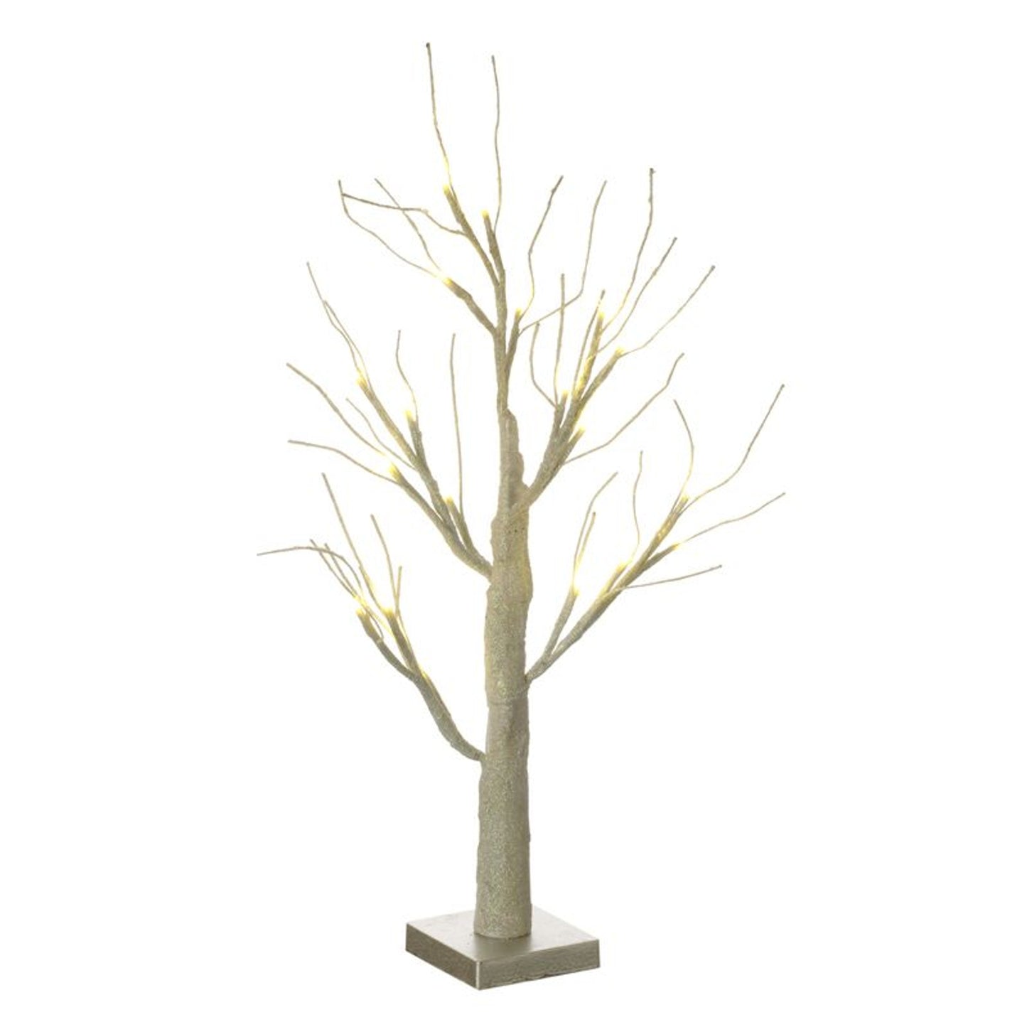 H.S. Decoration Light Up LED Glitter Tree Gold Or Silver - Various Colours