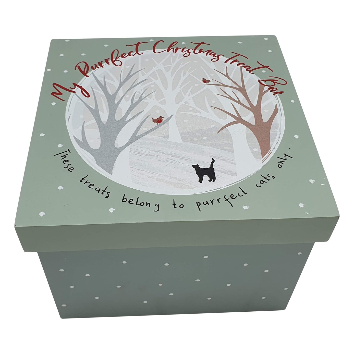 H.S. Christmas Wooden Box 14 x 19 x 19cm