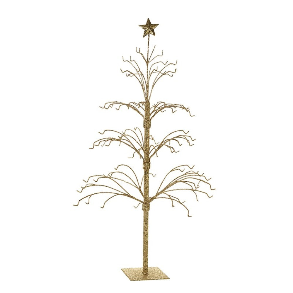 H.S. Gold Glitter Metal Tree