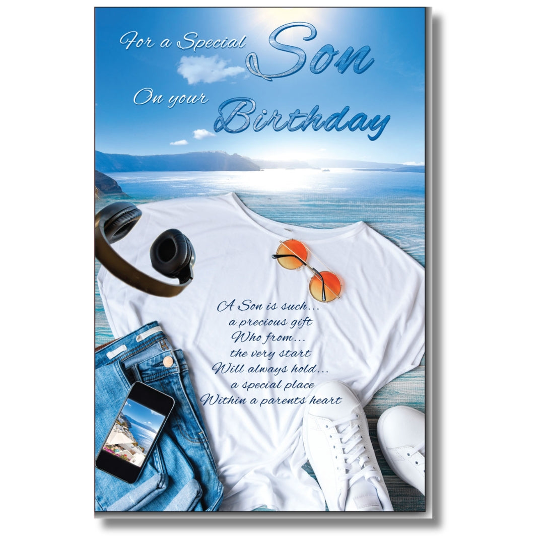 LovingWords For A Special Son On Your Birthday - Greeting Card