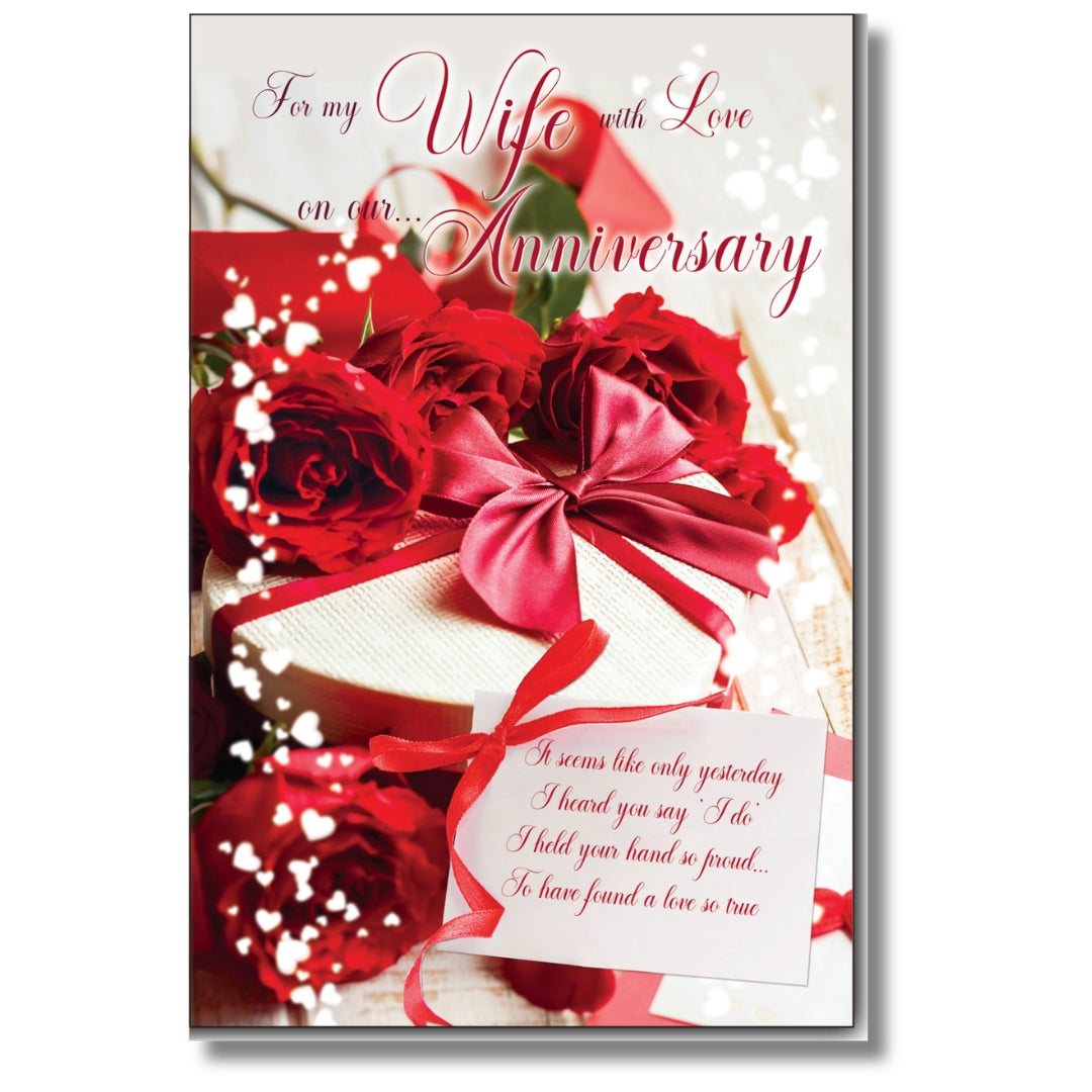 LovingWords For My Wife With Love On Our Anniversary - Greeting Card