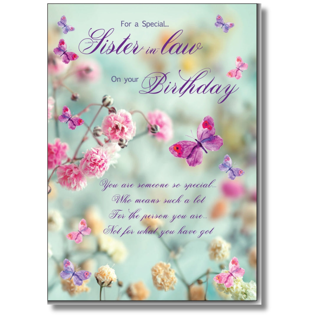 LovingWords For A Special... Sister-In-Law On Your Birthday - Greeting Card