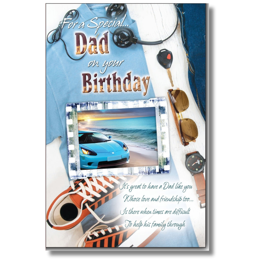 LovingWords For A Special Dad On Your Birthday - Greeting Card