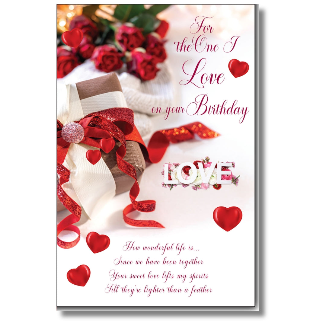 LovingWords For The One I Love On Your Birthday - Greeting Card