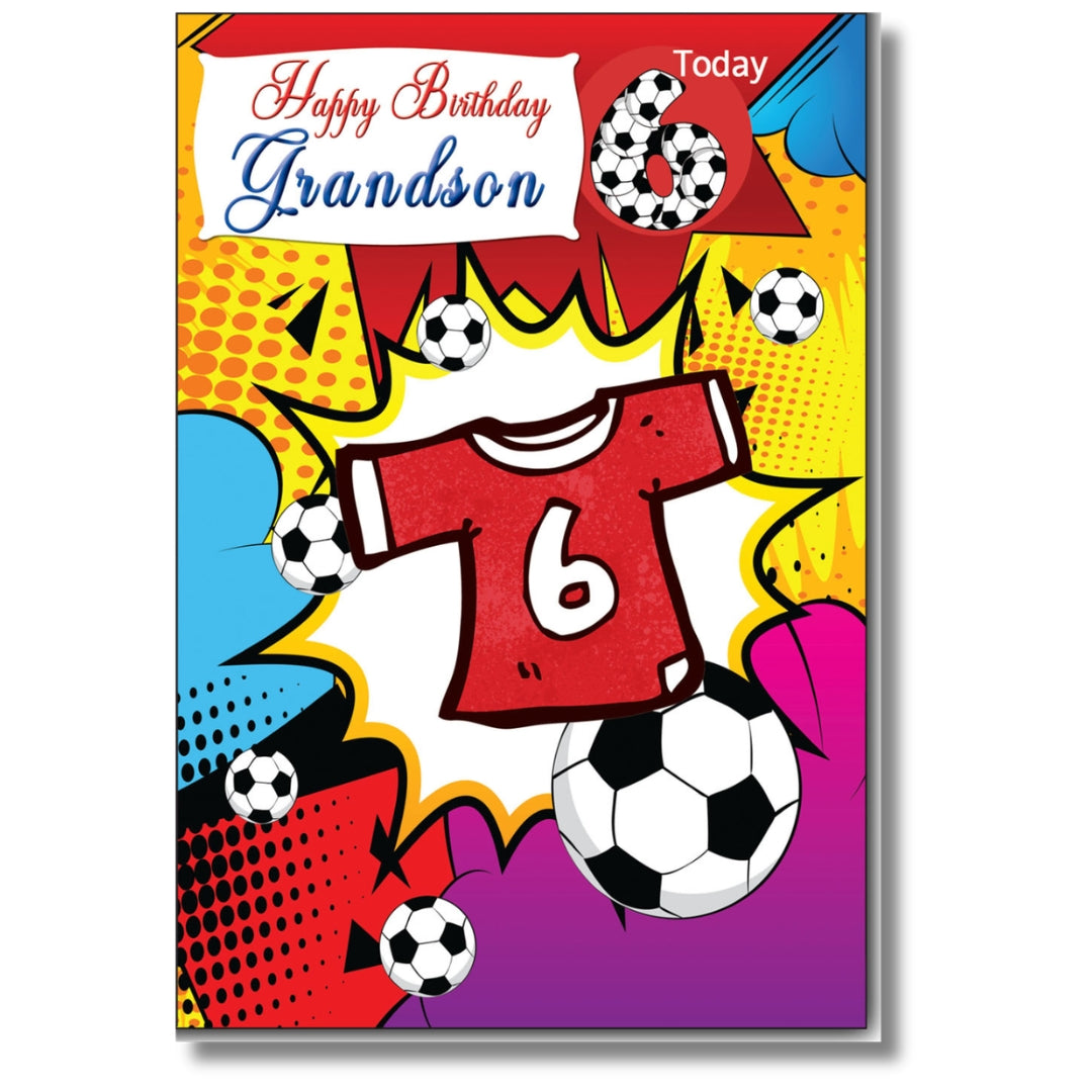 LovingWords Happy Birthday Grandson 6 Today - Greeting Card