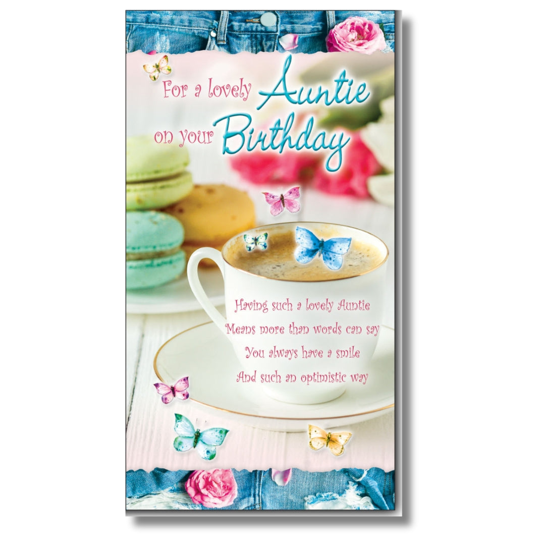 LovingWords For A Lovely Auntie On Your Birthday - Greeting Card