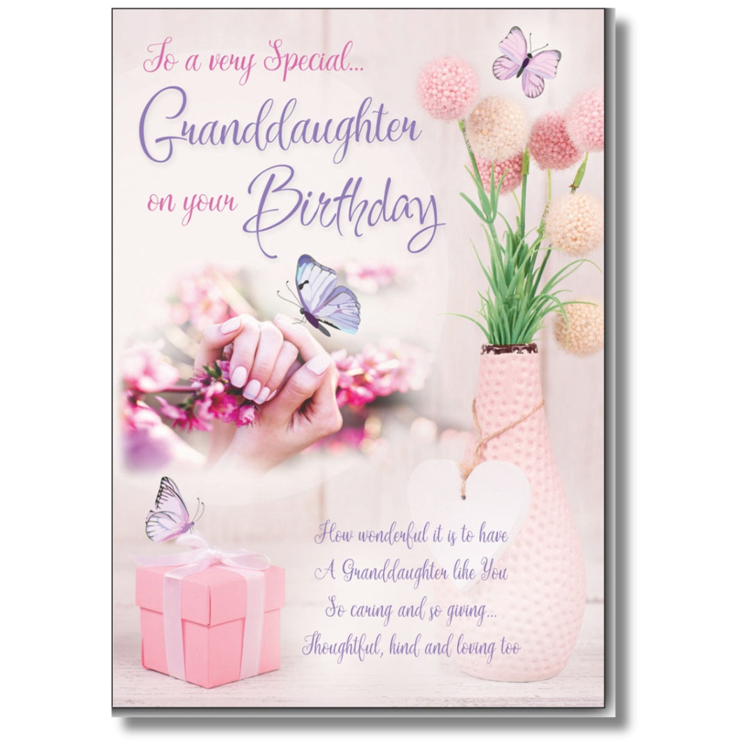 LovingWords To A Very Special Granddaughter On Your Birthday - Greeting Card