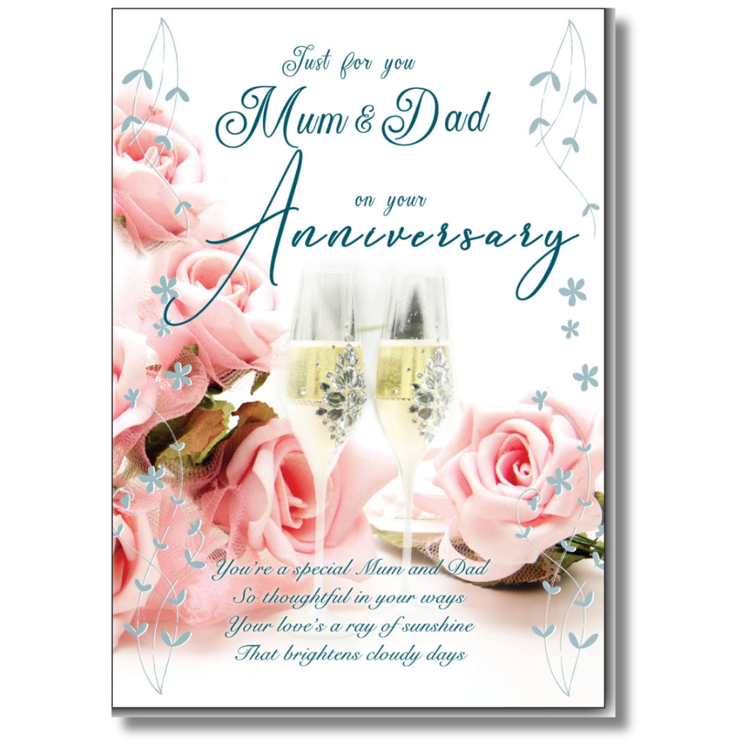 LovingWords Just For You Mum & Dad On Your Anniversary - Greeting Card