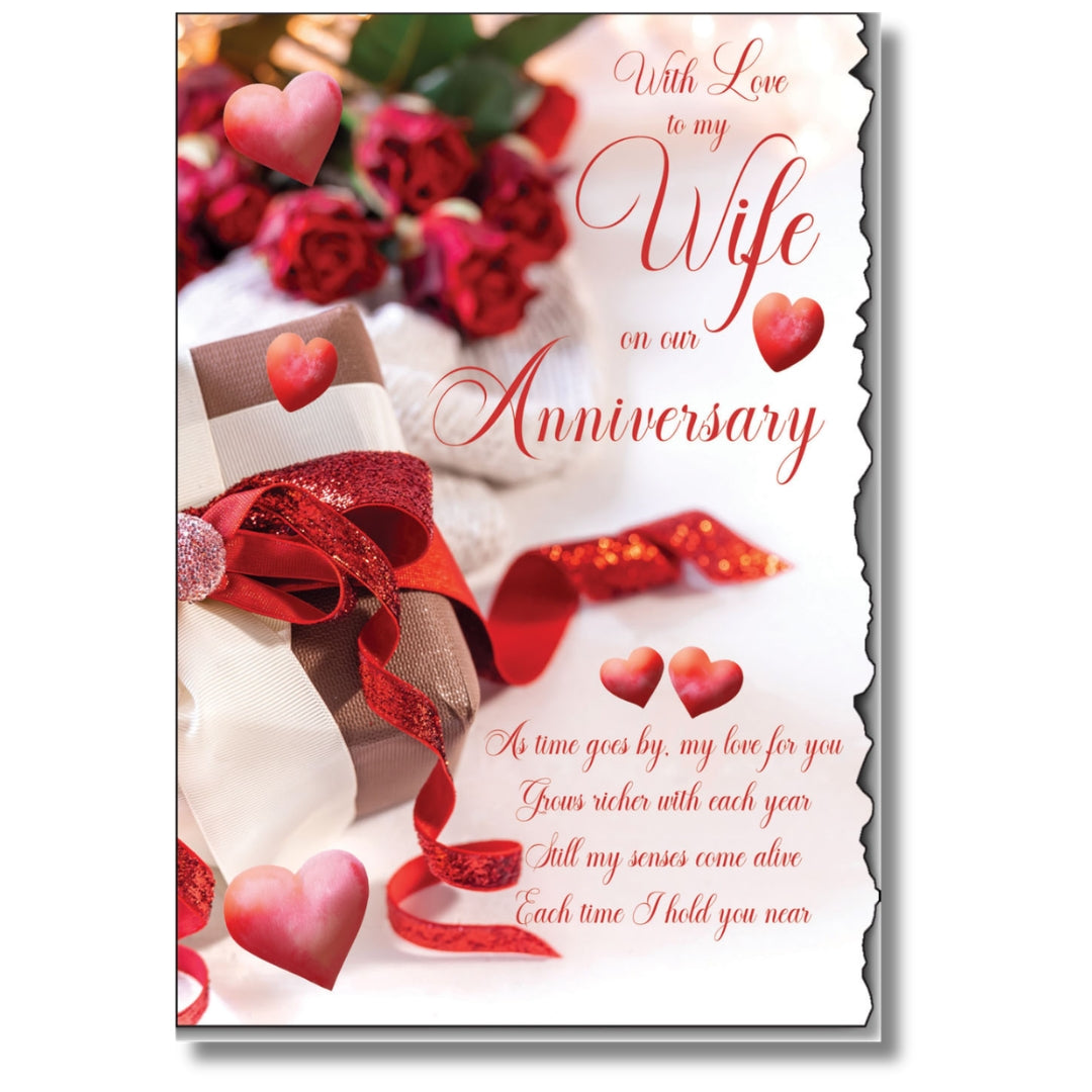 LovingWords With Love To My Wife On Our Anniversary - Greeting Card
