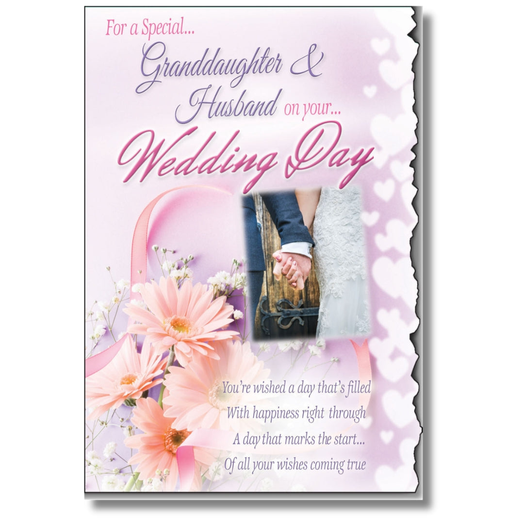 LovingWords For A Special... Granddaughter & Husband On Your... Wedding Day - Greeting Card