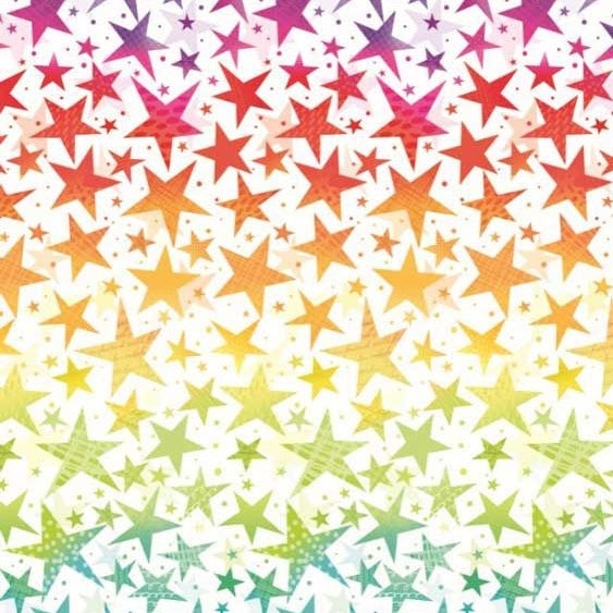 Gift Wrapping Paper 50 x 70cm Rainbow Stars