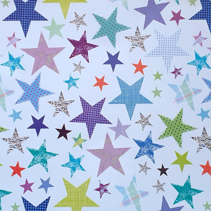 Gift Wrapping Paper 50 x 70cm Blue Stars