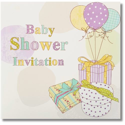 Simon Elvin Baby Shower Party Invitations And Envelopes A Pack Of 6pcs