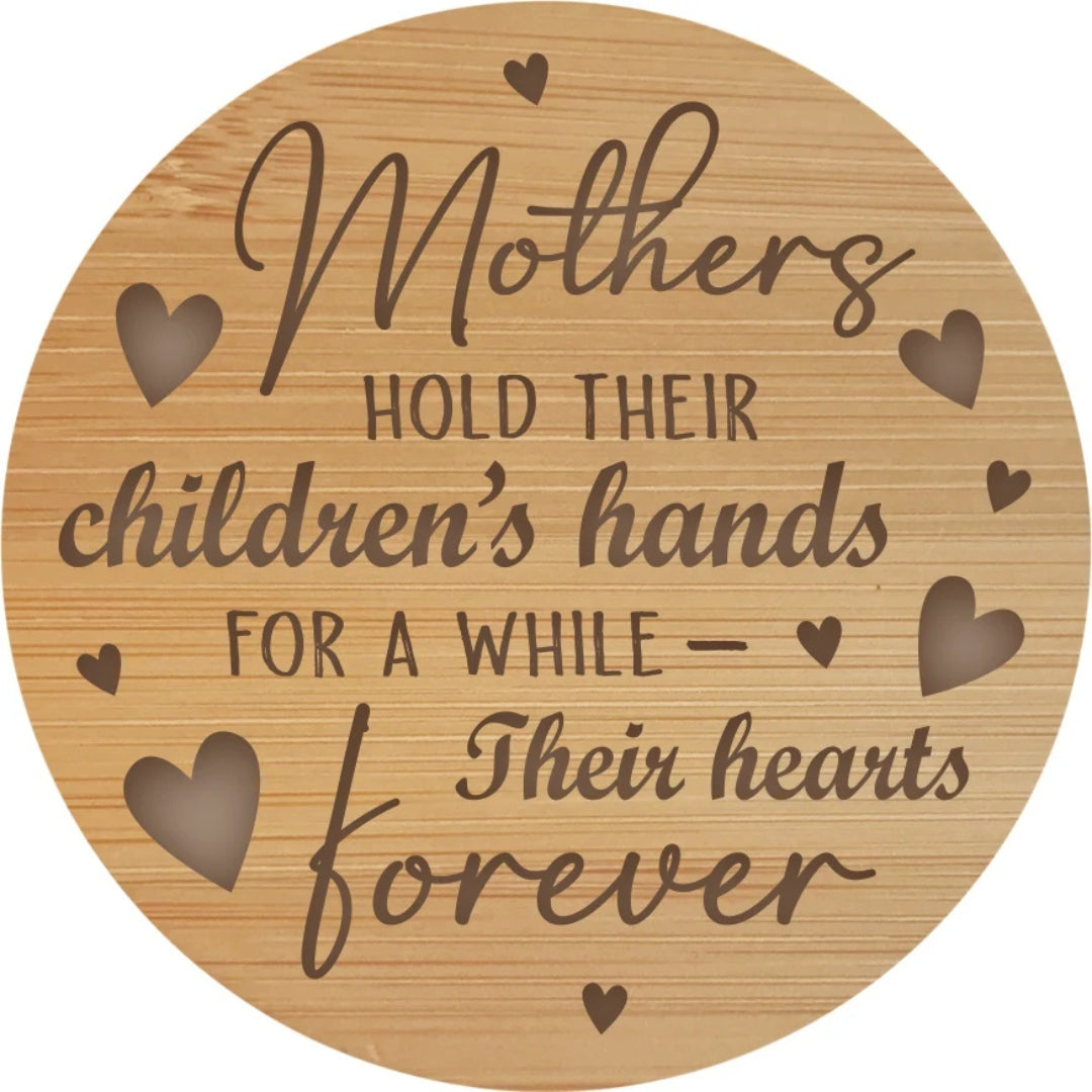 Light Up Your Life - Wooden Quote Lid - Mothers Hands
