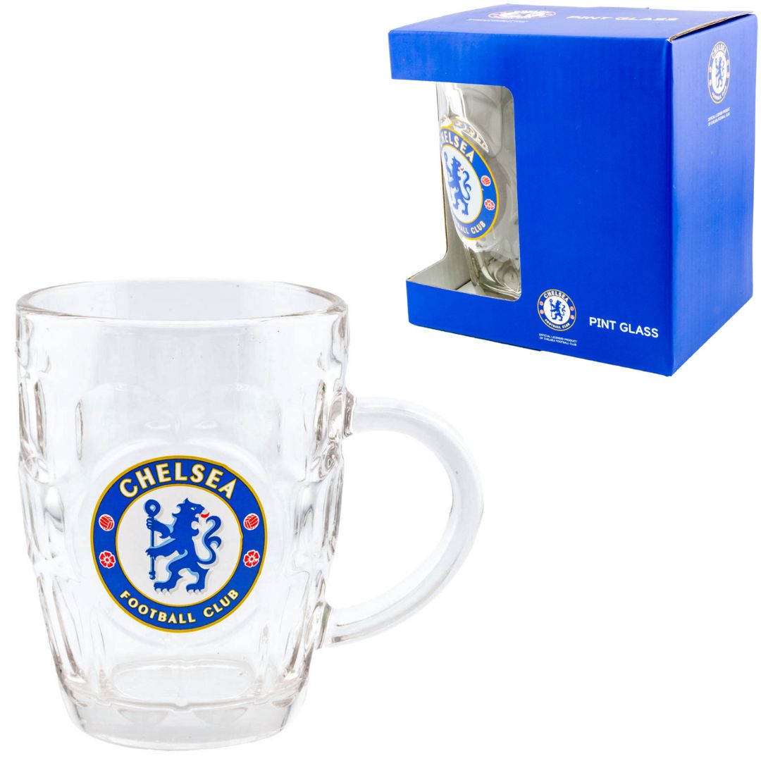 Chelsea FC Dimple Tankard Pint Glass