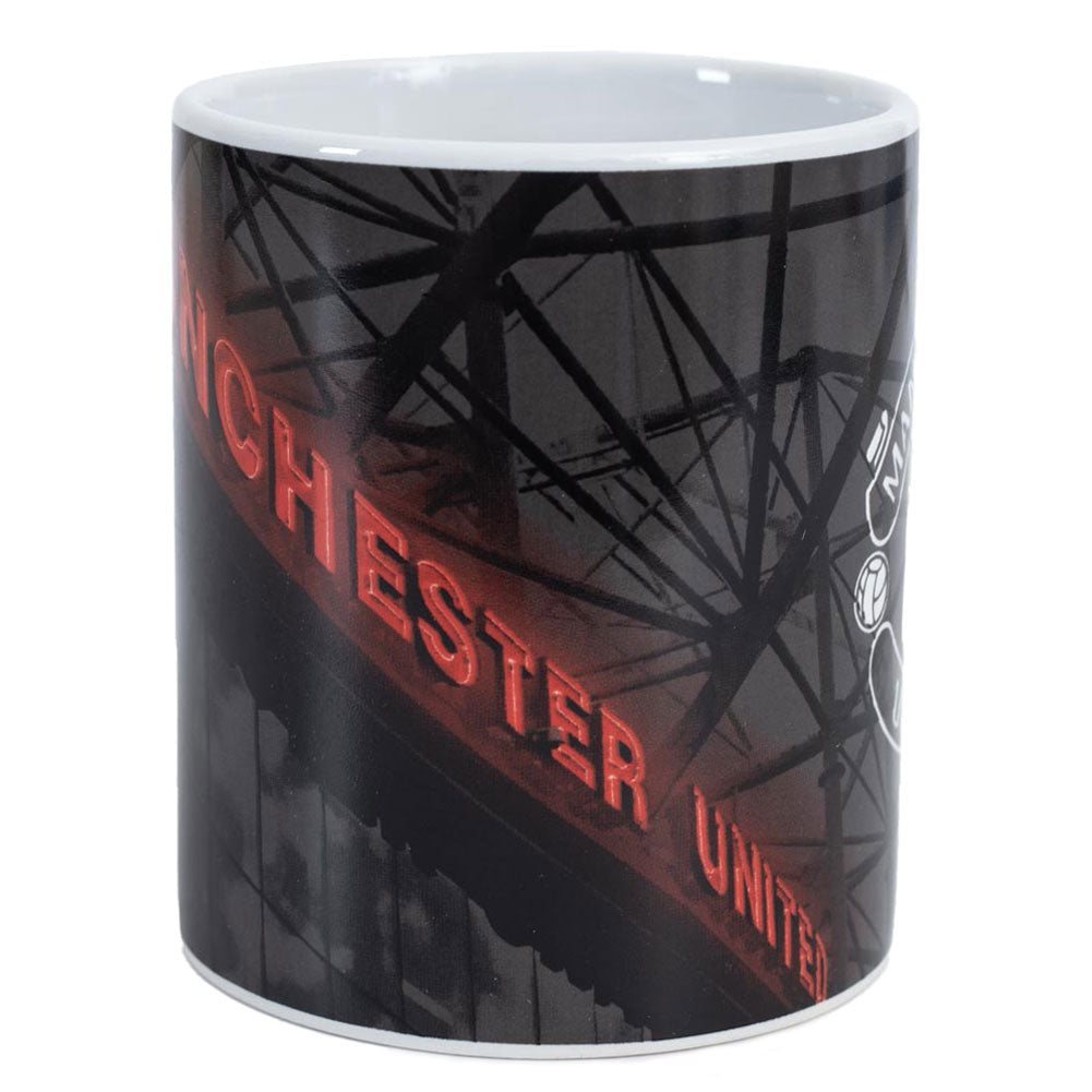 Manchester United FC Ceramic Mug 325ml - Black Old Trafford