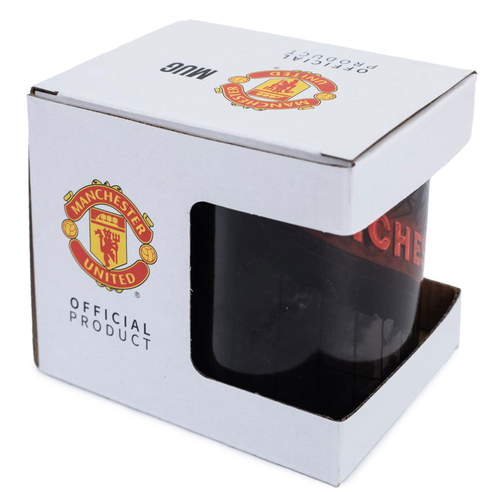 Manchester United FC Ceramic Mug 325ml - Black Old Trafford