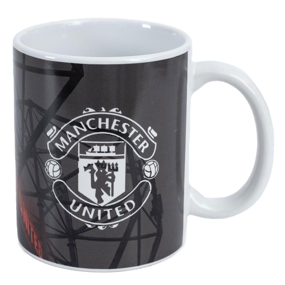 Manchester United FC Ceramic Mug 325ml - Black Old Trafford