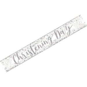 Simon Elvin Foil Wall Banner 2.5m - Christening Day