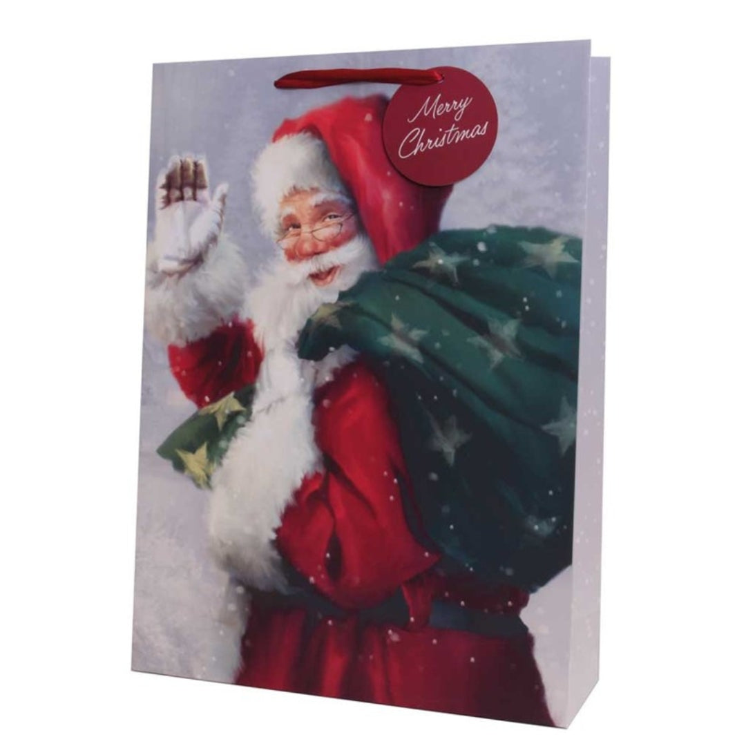 Tallon Christmas Bag Medium 32 x 26cm - Xmas Santa